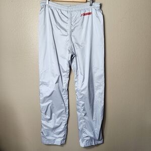 Brooks Womens Elastic Waist Zip Ankle Gray Windbreaker Pants-Size M